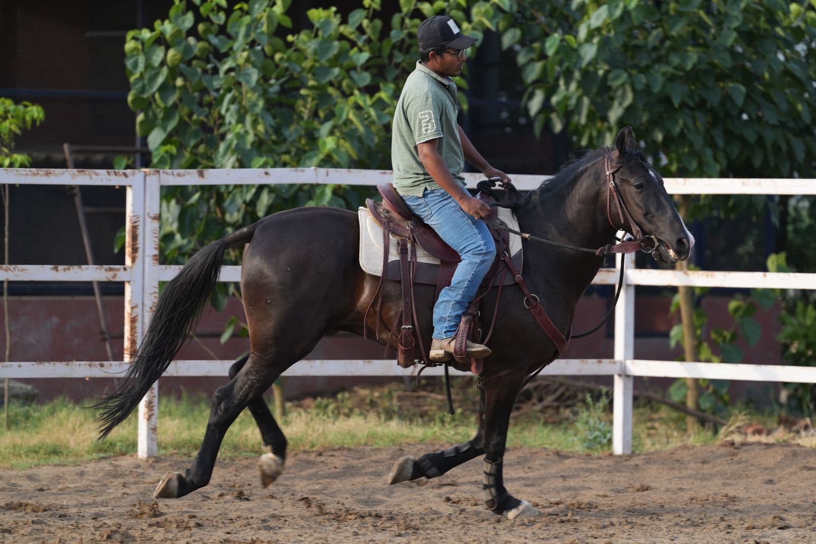 In motion, rider and horse as one