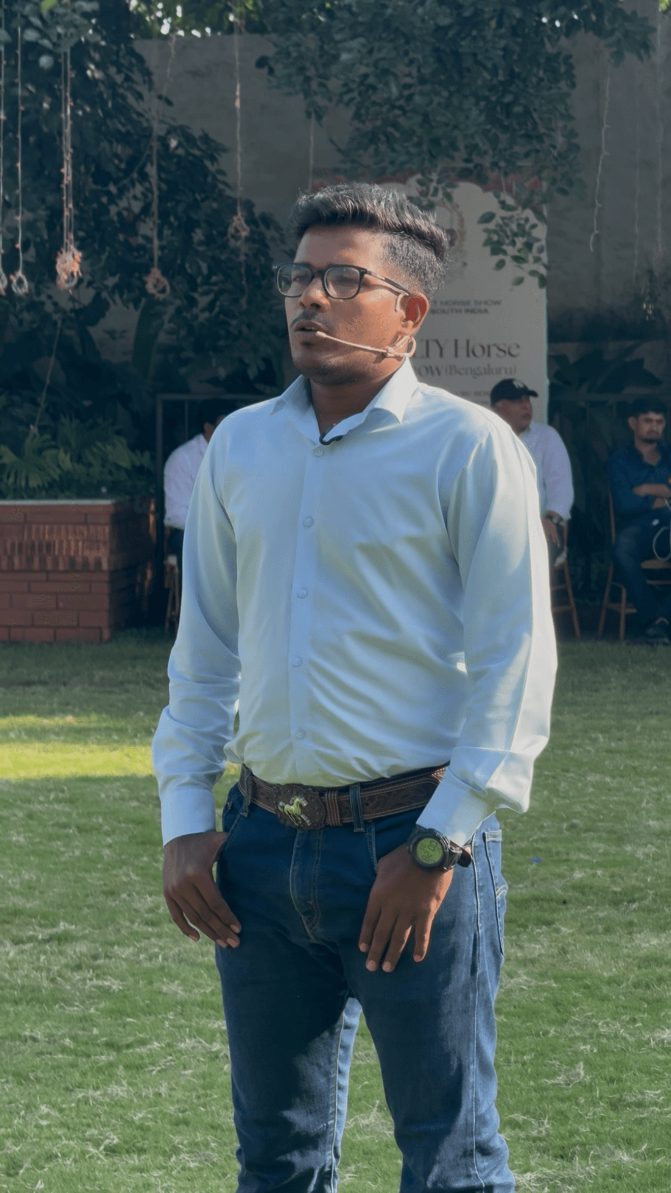 Mehboob Subhani conducting a live horsemanship demonstration